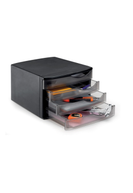Gaveteiro Preto c/ 4 Gavetas 900 Waleu